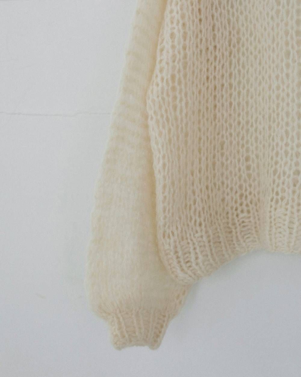 ローゲージモヘアニット (アイボリー) Lowgauge Mohair Knit (Ivory) / 26AW 【6月29日まで期間限定予約】