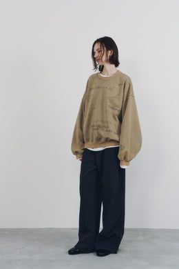 メッセージ スウェット (ベージュ) message sweatshirt(unisex) (Beige) / 26AW
