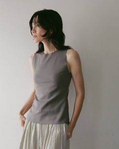 ジョーゼットタンクトップ (グレージュ) Sleeveless Georgette Tanktop (Graige) / 27SS