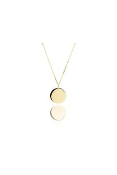 ENGRAVABLE PLATE NECKLACE / エングレイブ プレート ネックレス STERLING SILVER 925 (ゴールドベルメイユ)