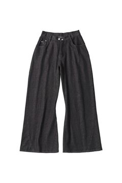 ワイドベルボトムデニムパンツ (ブラック) wide bell-bottom denim pants (Black) /  26SS