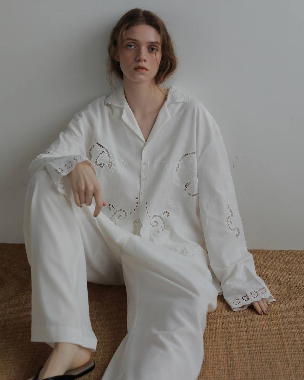 リネンラフパンツ (ホワイト) Linen Rough Pants (White) / 27SS