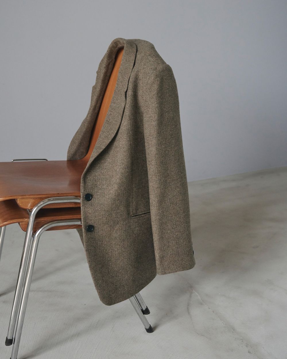 【25AW】Herringbone Wool Jacket / ヘリンボーン ウールジャケット (ベージュ)