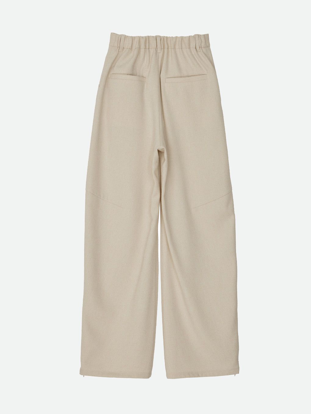 LOOSE ROUND SLIT PANTS / ルーズ ラウンド スリットパンツ (ミルク)