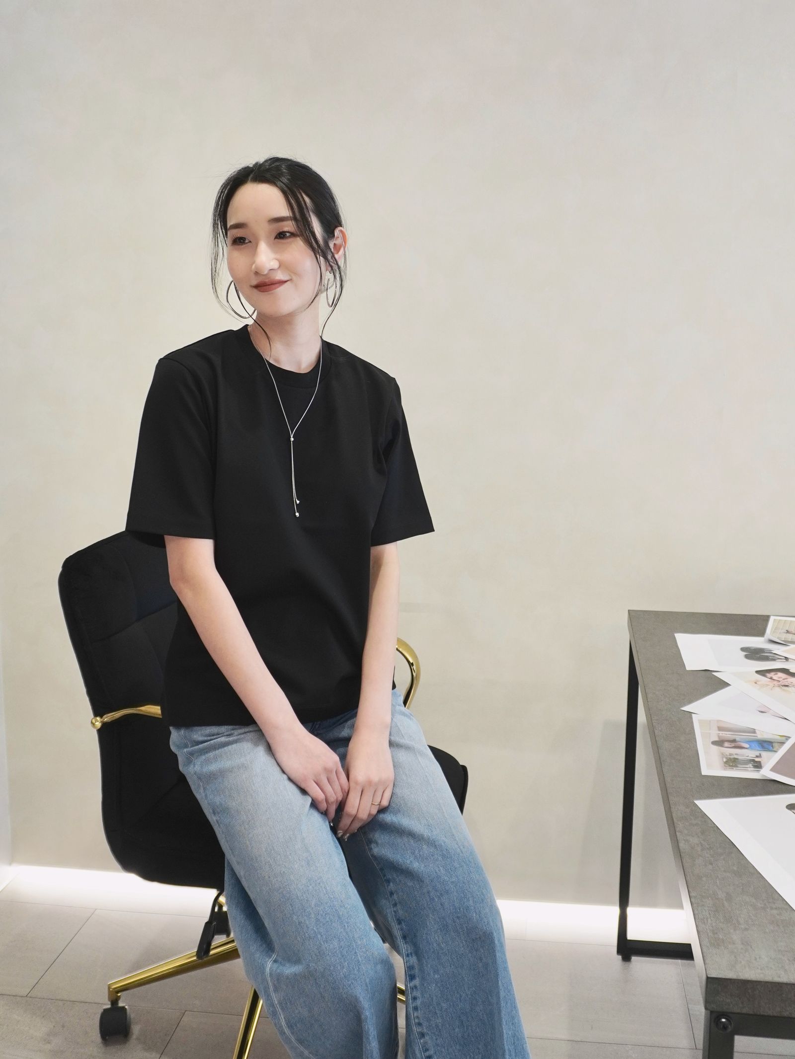 【25SS】REFINA COMPACT T-SHIRT / リフィナコンパクトTシャツ (ブラック)
