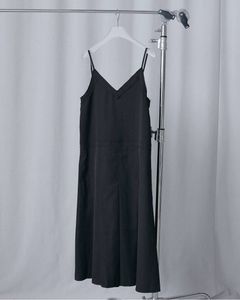 プリーツ キャミソールワンピース (ブラック) Pleats Camisole Onepiece (Black) / 26AW 【6月29日まで期間限定予約】