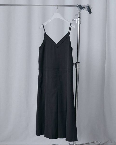 プリーツ キャミソールワンピース (ブラック) Pleats Camisole Onepiece (Black) / 26AW 【6月29日まで期間限定予約】