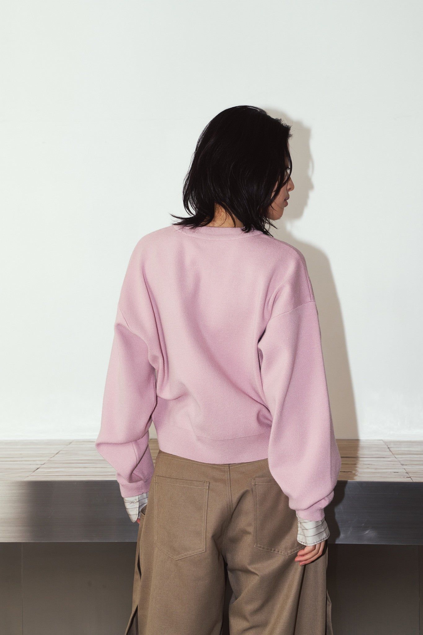【LADIESサイズ】2ウェイ ノームコア ニット (ピンク) 2way cuffs normcore knit (Pink) / 26AW