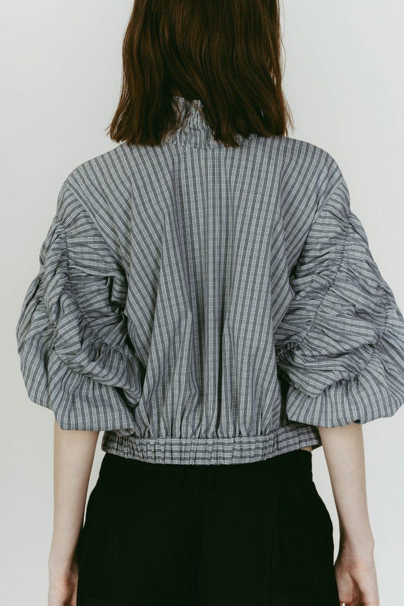 many way frill blouse (Check) / メニーウェイ フリルブラウス (チェック) / 26SS
