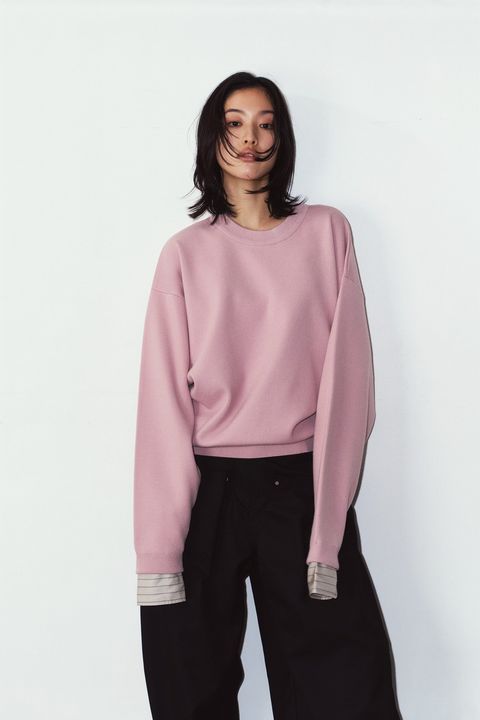 【UNISEXサイズ】2ウェイ ノームコア ニット (ピンク) 2way cuffs normcore knit(unisex) (Pink) / 26AW