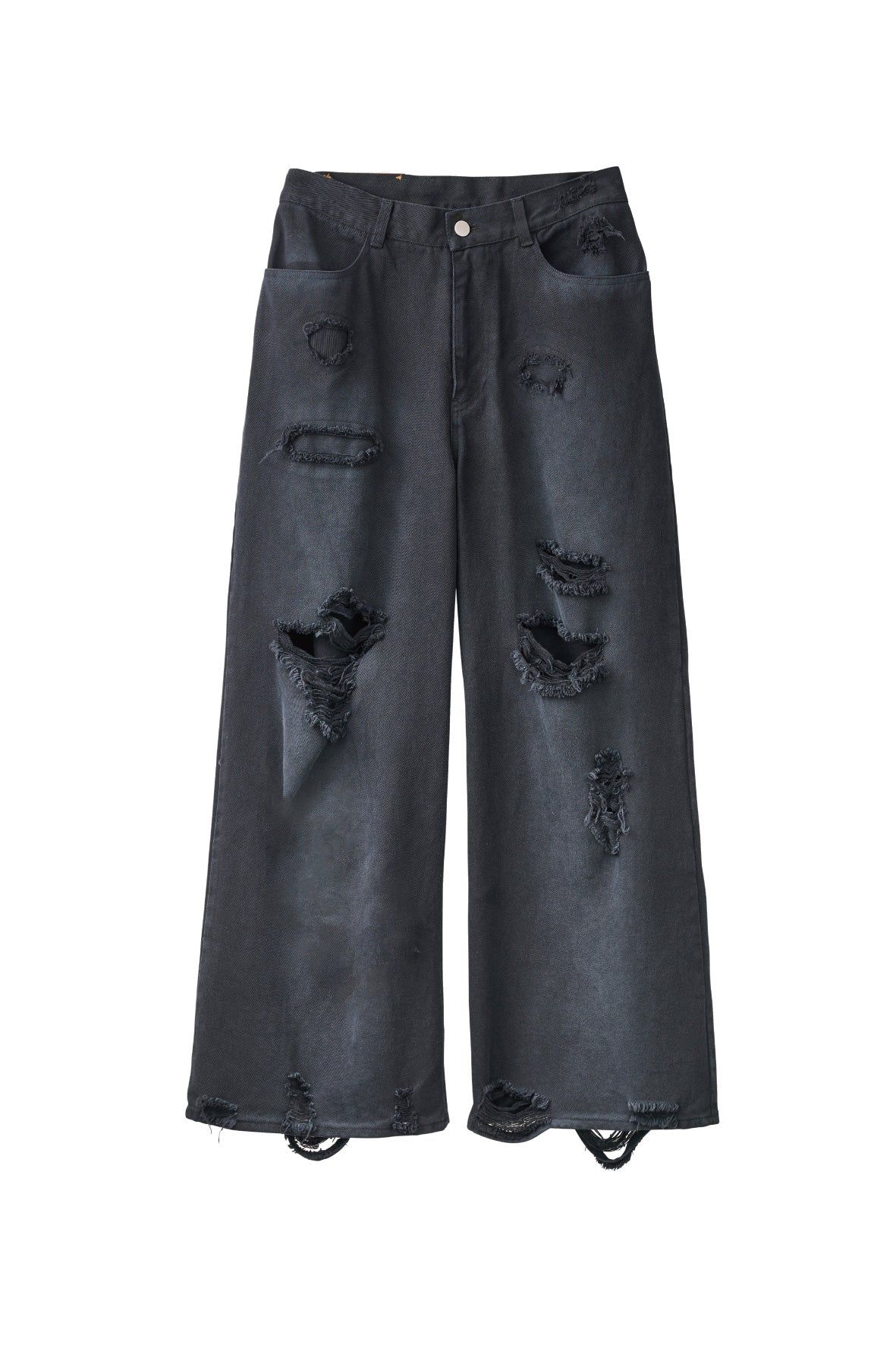 damage denim pants / ダメージ デニムパンツ (ブラックブラック) / 25SS