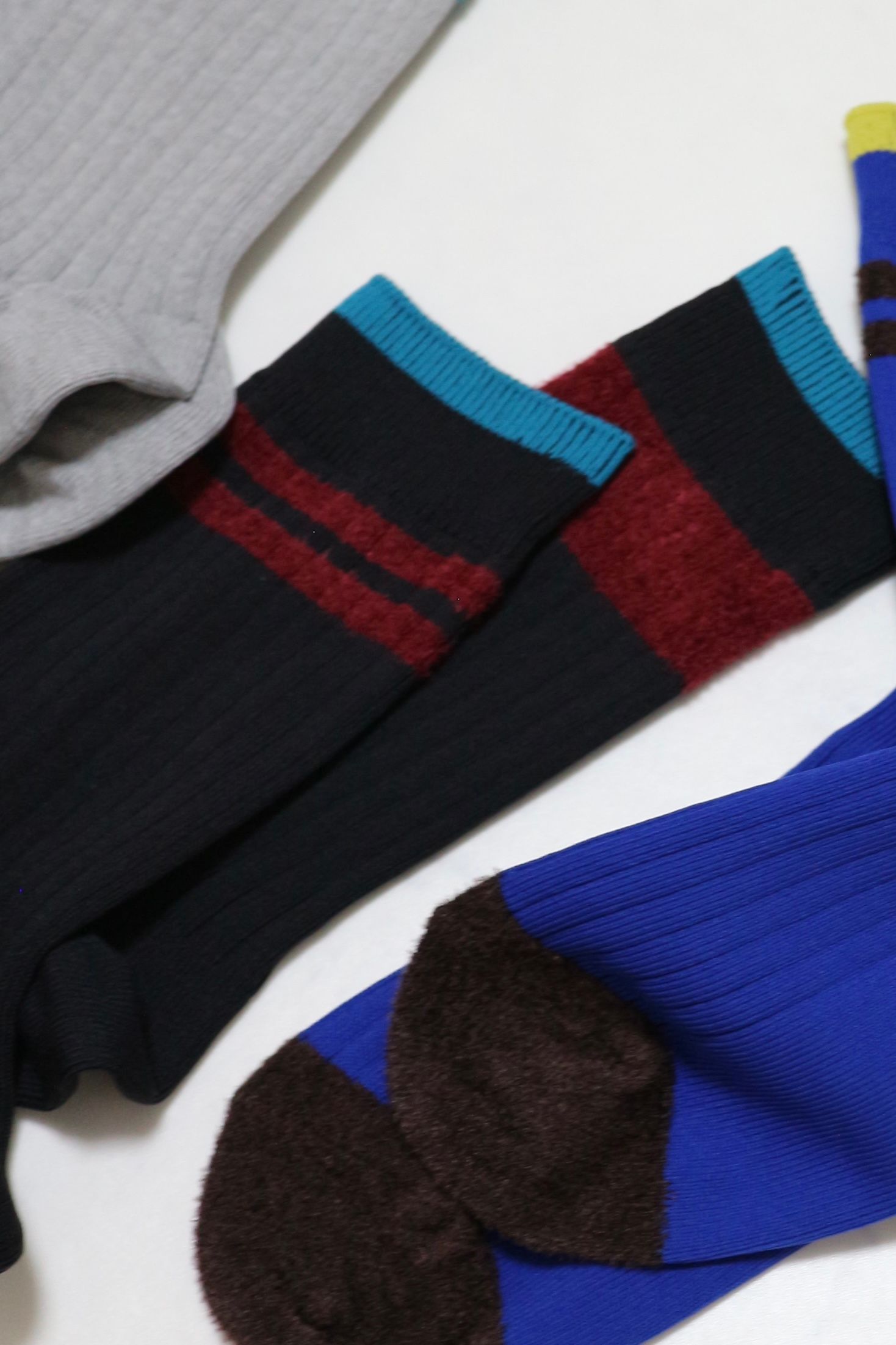 ASYMME BORDER LINE SOCKS / アシメボーダーラインソックス (ブラック)