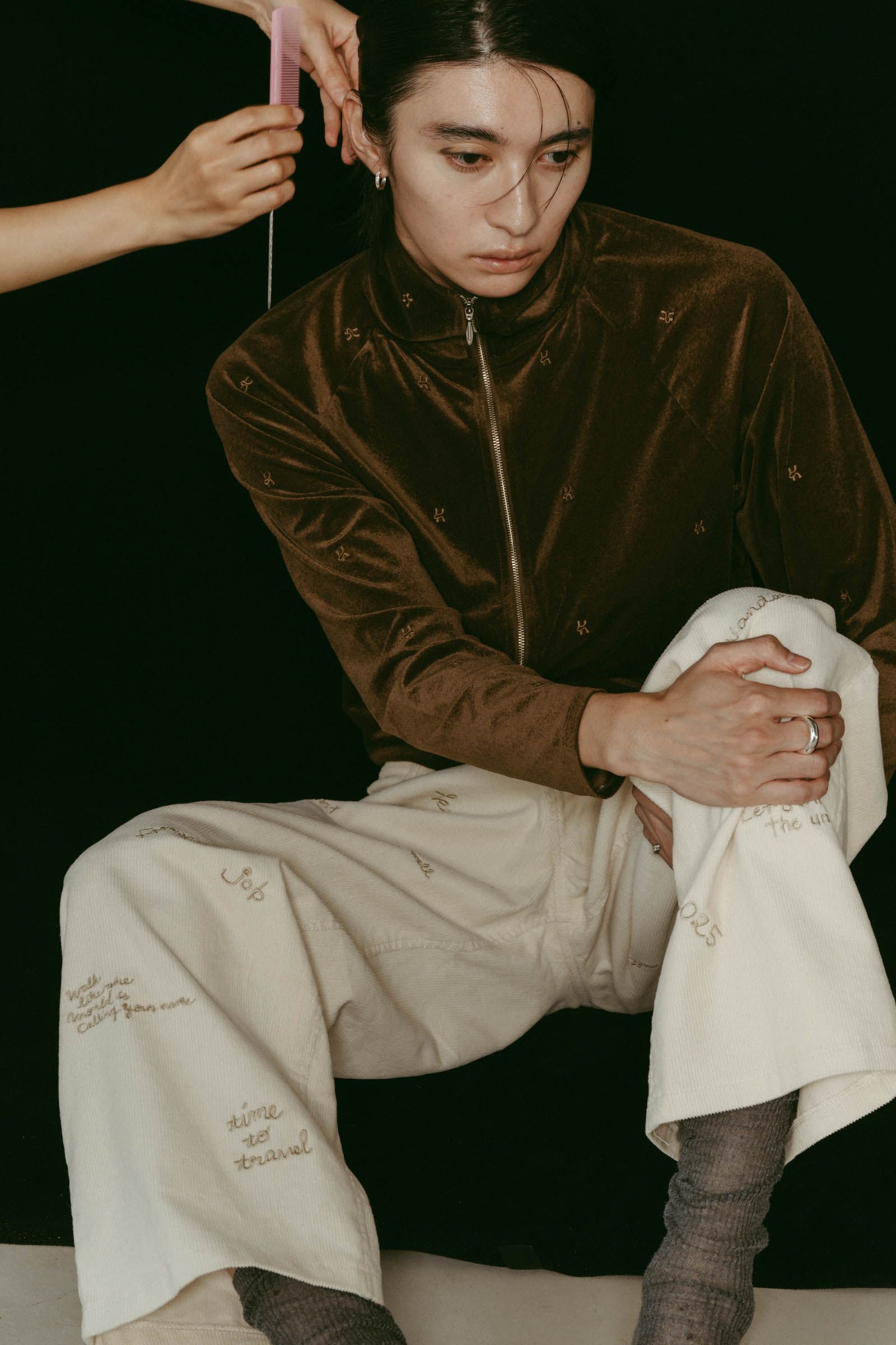 velours track jacket / ベロアトラックジャケット (ブラウン) / 25AW