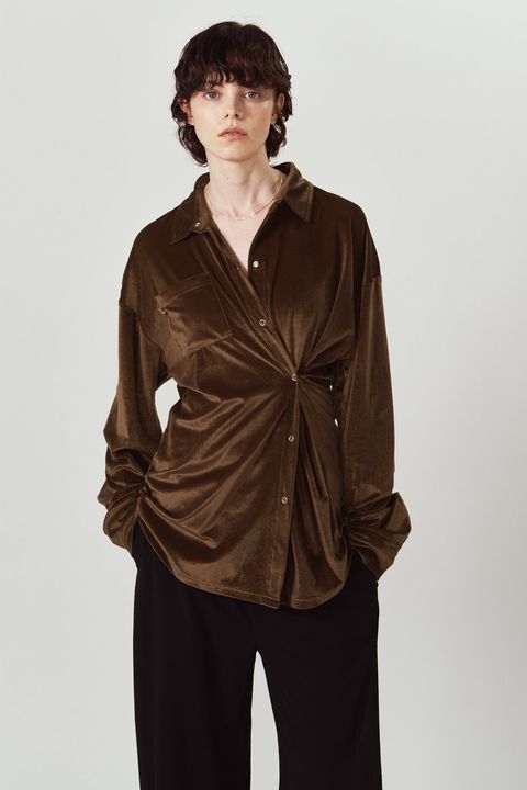 2ウェイ ベロアシャツ (ブラウン) 2way velour shirt (Brown) / 26AW