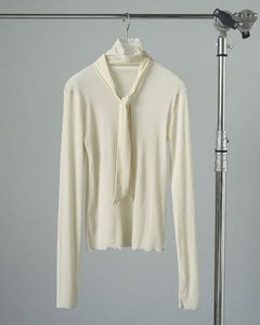 【25AW】Velour Tie Tops / ベロアタイトップス (アイボリー)