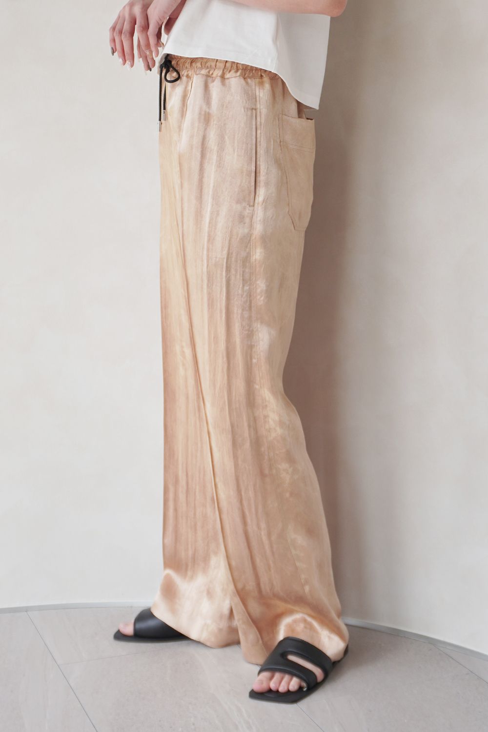 CINOH パンツ チノパン 「CINOH/チノ」SATIN RELAX PANTS/サテン