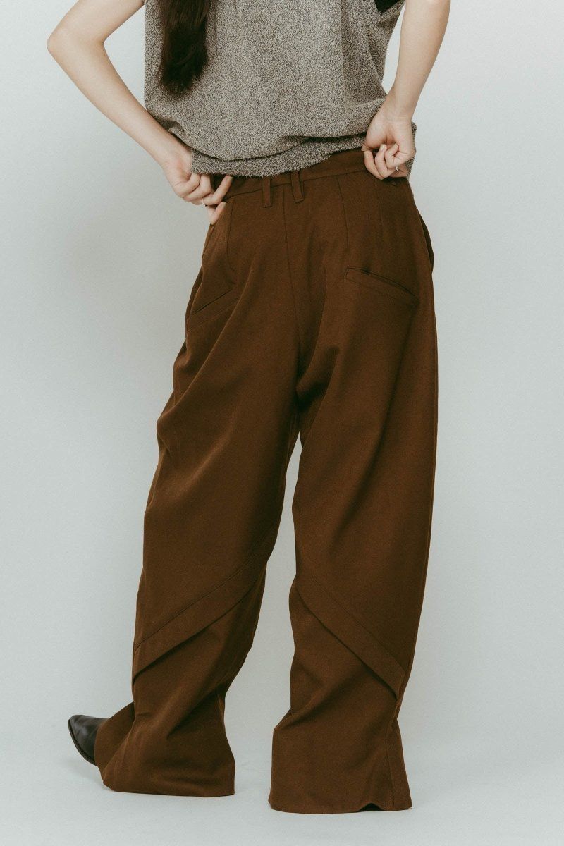 front slit pants(unisex) / フロントスリットパンツ (ブラウン) / 25AW
