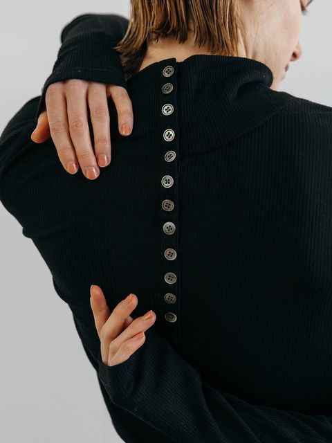 HENRY HIGH NECK TOPS / ヘンリーハイネックトップス (Black) / 26SS