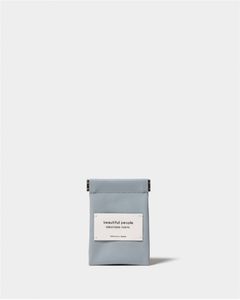 color leather small case / カラーレザー スモールケース (ブルーグレー)