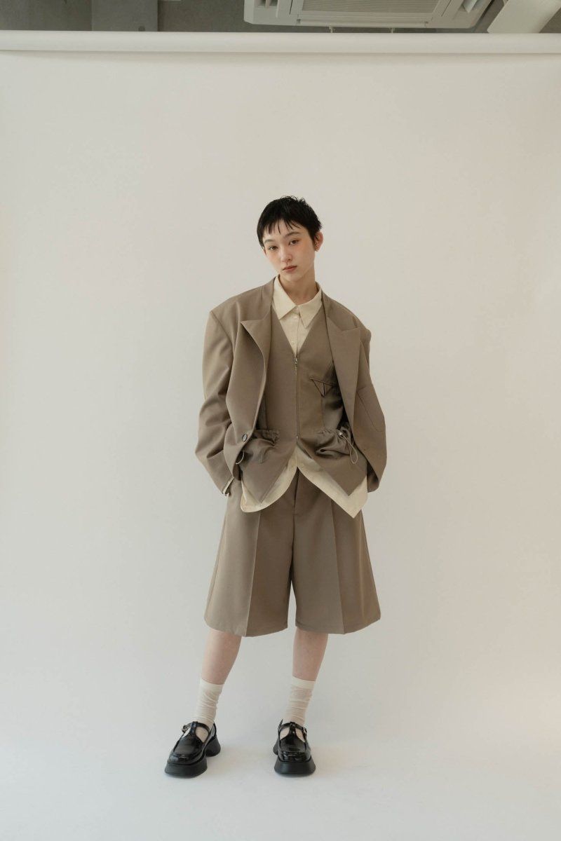 Knuth Marf - layered half pants(unisex) / レイヤード ハーフ
