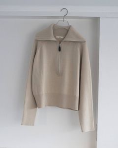 Zip Rib Knit / ジップリブニット (Ivory) / 26SS