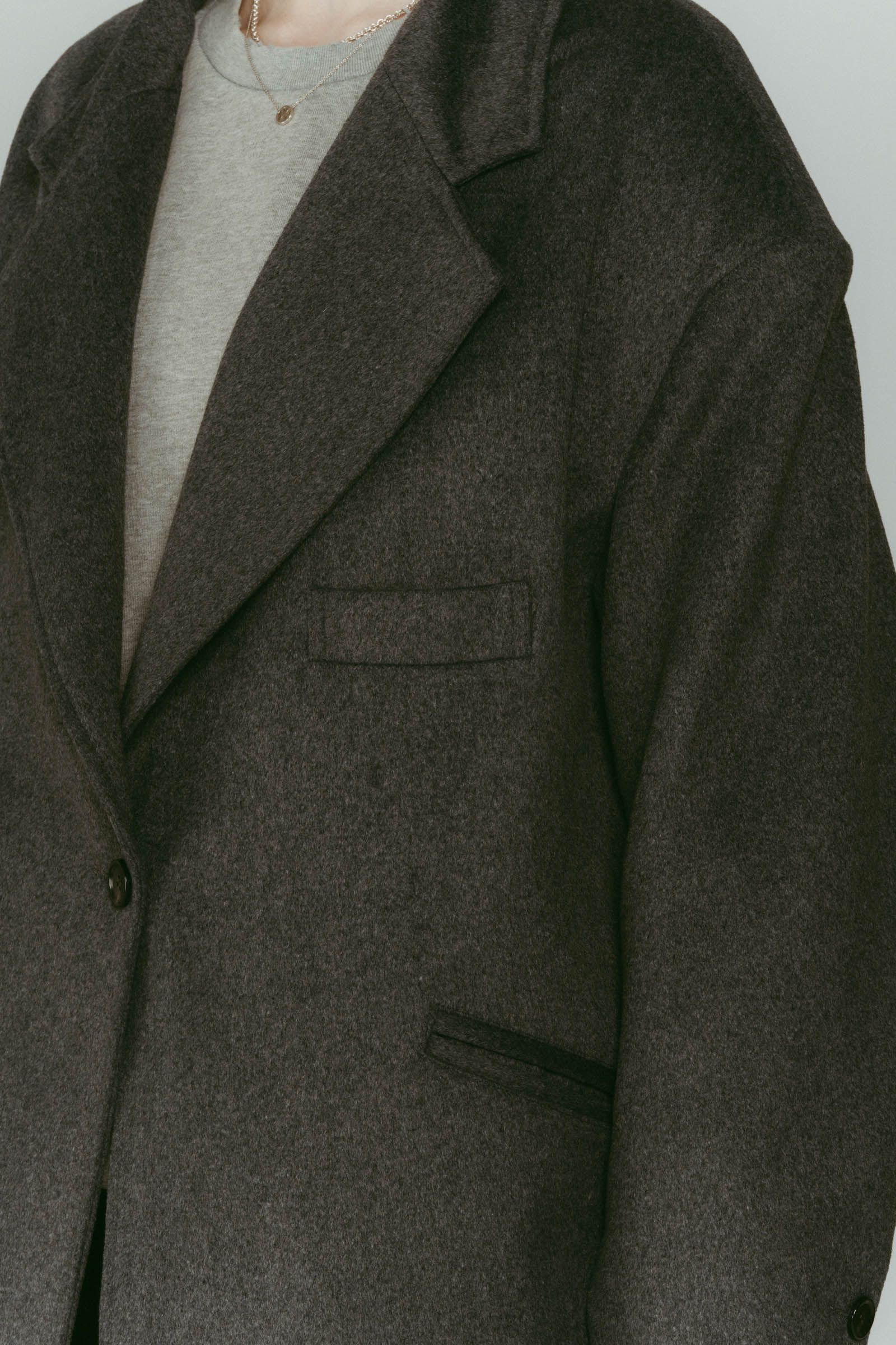 muffler overlay jacket(unisex) / マフラー オーバージャケット (グレー) / 25AW