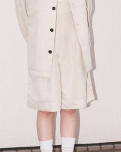 タックハーフパンツ (アイボリー) Tuck Half Pants (Ivory) / 26SS