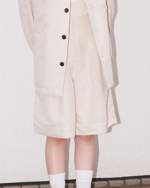 タックハーフパンツ (アイボリー) Tuck Half Pants (Ivory) / 26SS