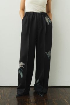 flower punch pants(unisex) / フラワー ポンチパンツ (ネイビー)  Knuth Marf