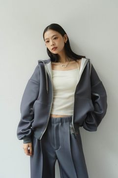 flower punch hoodie(unisex) / フラワー ポンチフーディ (グレー)  Knuth Marf