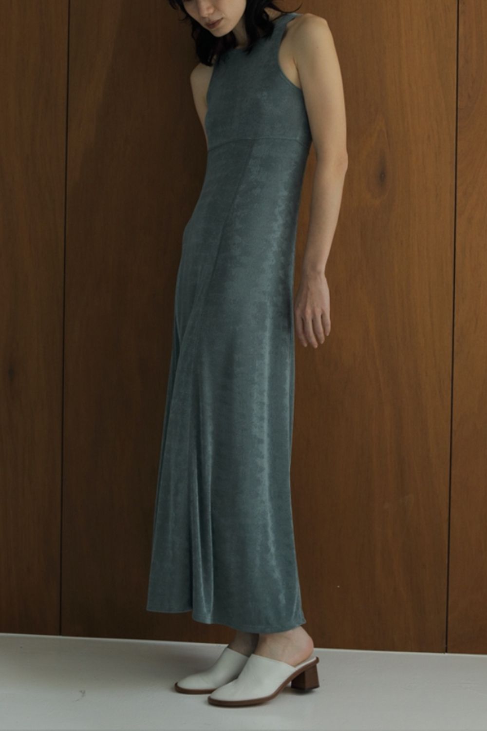 Jersey Maxi Onepiece / ジャージーマキシワンピース (ブルー)