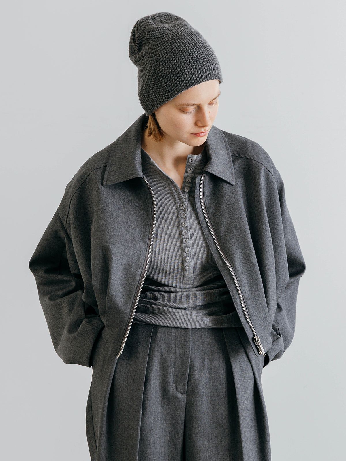 ICHIGUN TUCK JACKET / イチグン タックジャケット (Gray) / 26SS