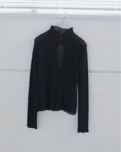 ラッセルレース タートルニット (ブラック) Raschel Lace Turtle (Black) / 26AW 【6月29日まで期間限定予約】