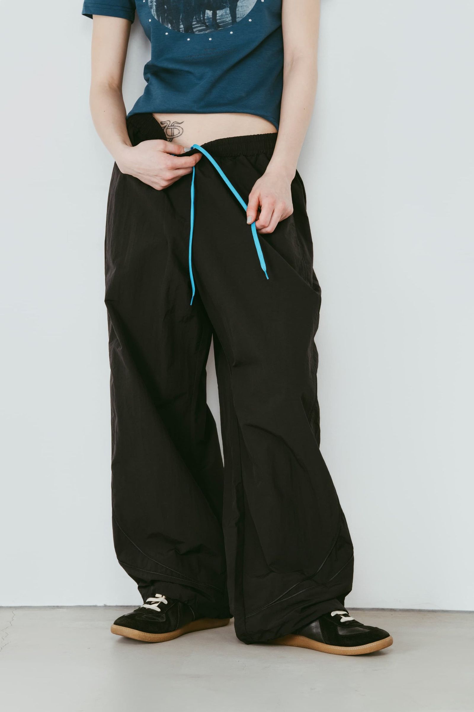 ナイロンイージーパンツ (ブラック) nylon easy pants(unisex) (Black) /  26SS