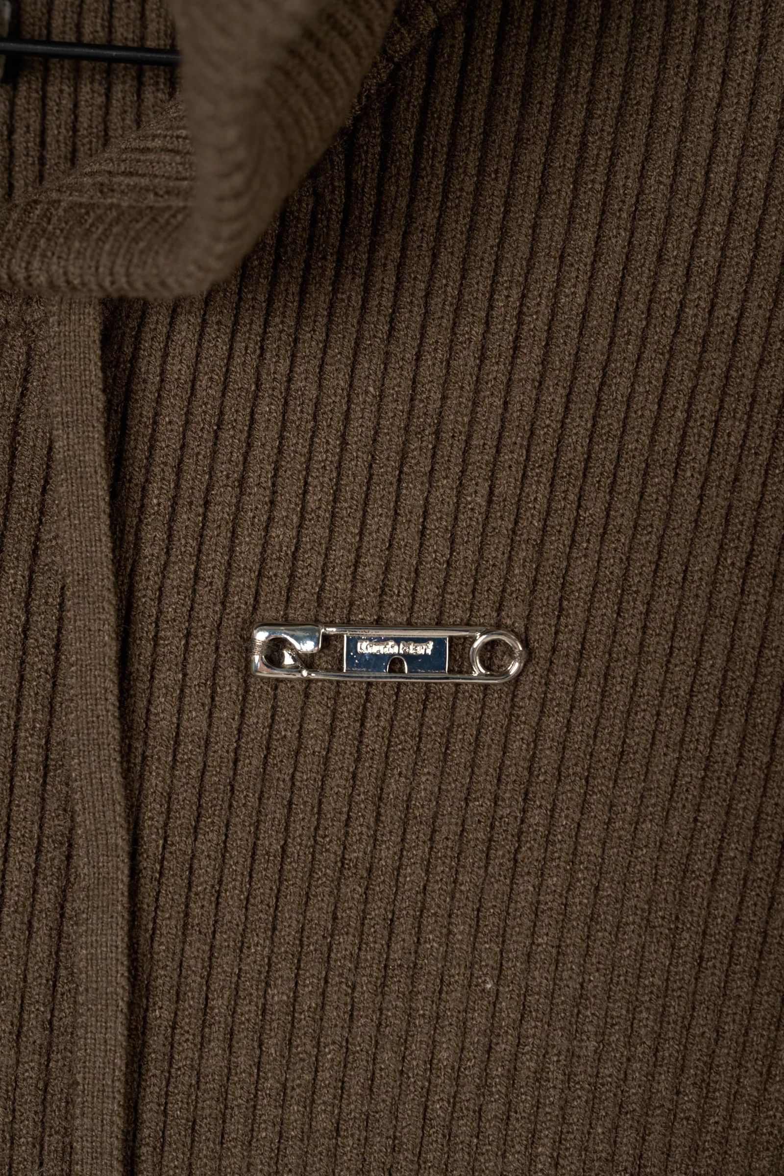 ニットパーカー (ブラウン) hooded knit parka (Brown) / 26AW
