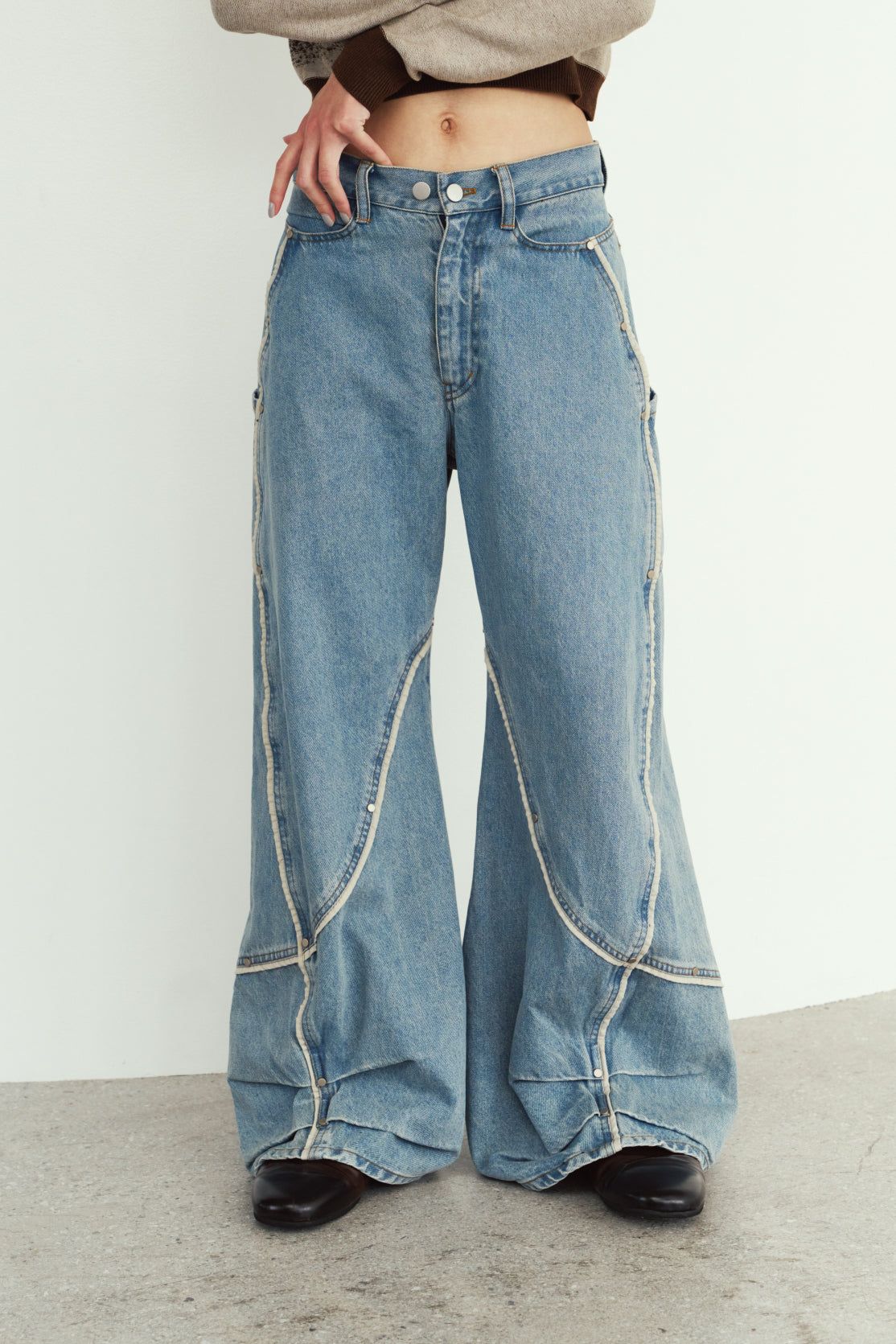 カーブ ユーティリティデニムパンツ (ブルー) curve utility denim pants(unisex) (Blue) / 26AW