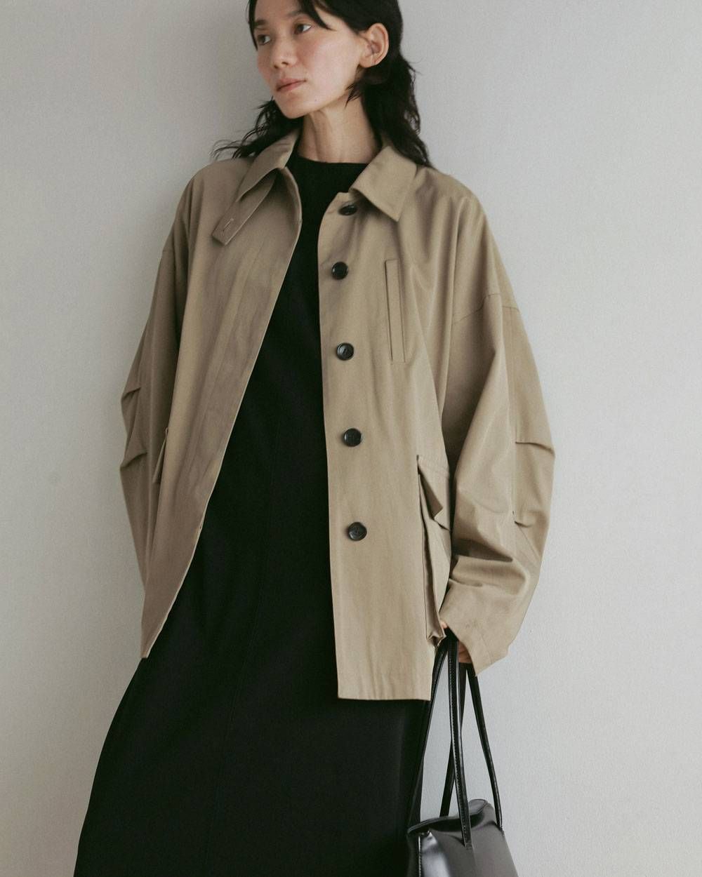 オーバーハーフコート (ベージュ) Over Half Coat (Beige) / 27SS