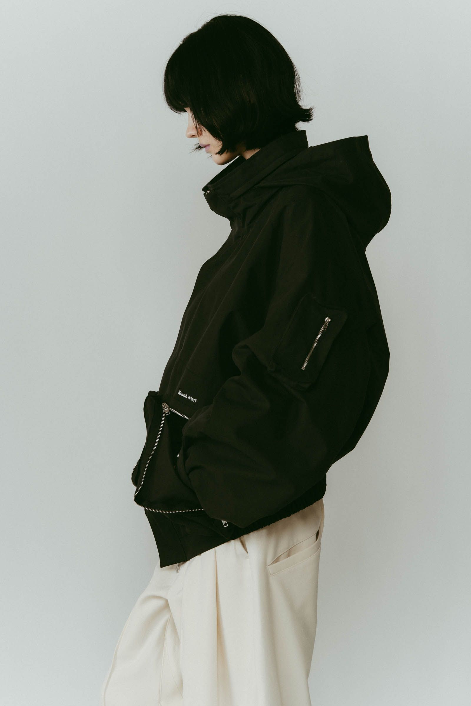 2way nylon blouson(unisex) / 2ウェイナイロンブルゾン (ブラック) / 25AW