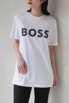 【BOSS】NEWロゴ Tシャツ (ホワイト) / ユニセックス