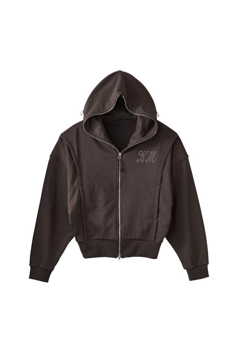 pierced hooded sweatshirt (Charcoal) / ピアス スウェットフーディ (チャコール) / 26SS