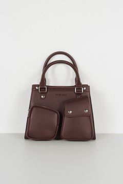 multi pocket hand bag / マルチポケットハンドバッグ (ワインレッド)