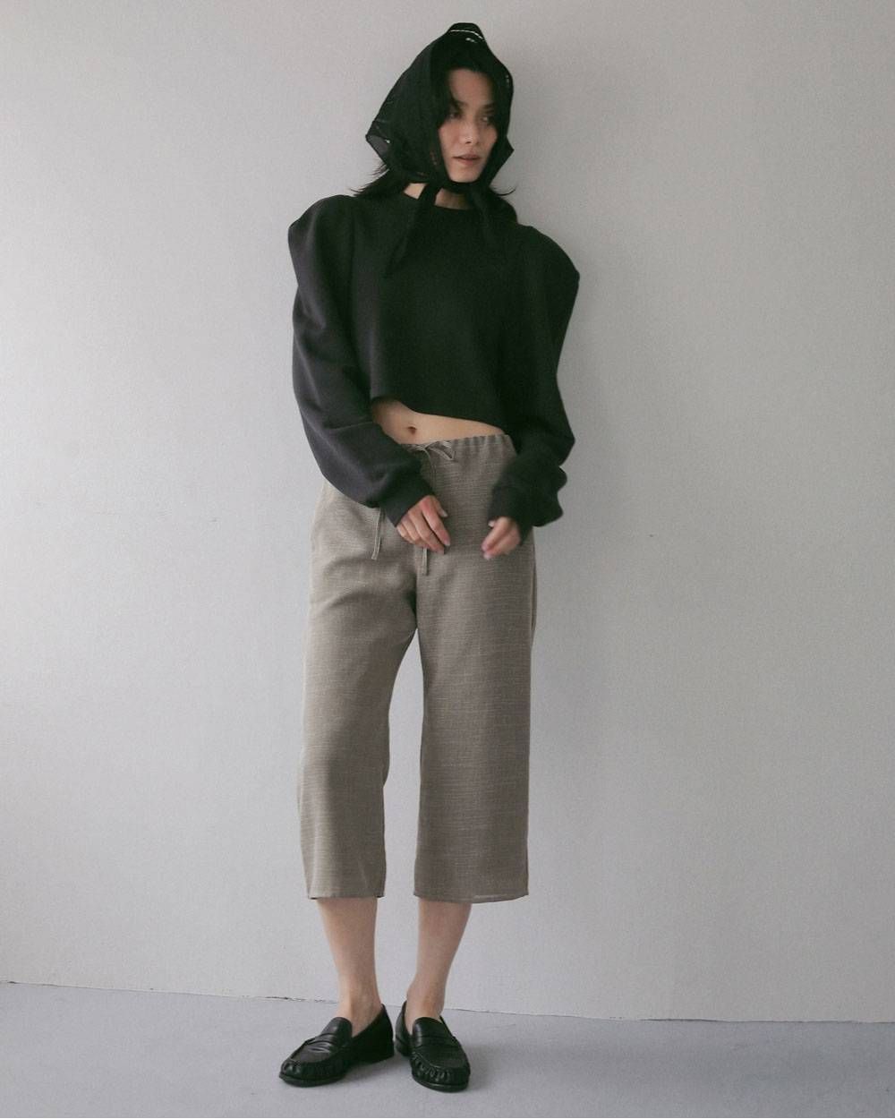 ツイードメッシュ カプリパンツ (グレージュ) Tweed Mesh Capripants (Graige) / 27SS