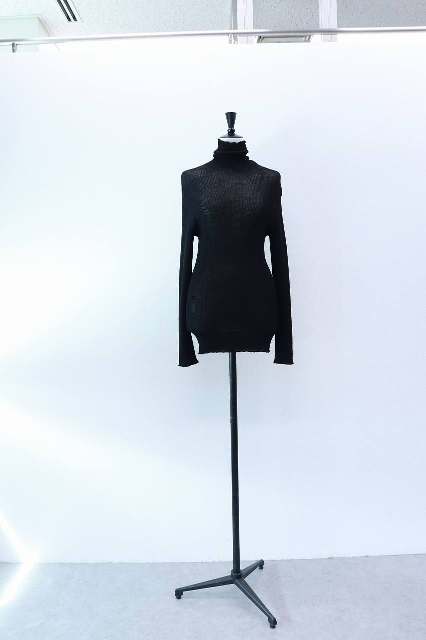 ホールガーメントニットトップス (ブラック) WHOLEGARMENT knit top (Black) / 26AW