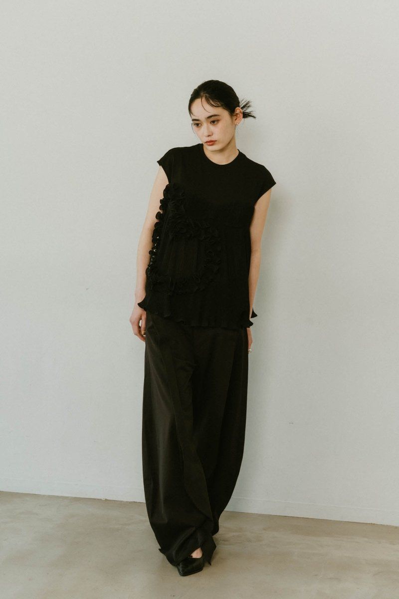 heart motif tulle tops / ハートモチーフ チュールトップス (ブラック) / 25SS