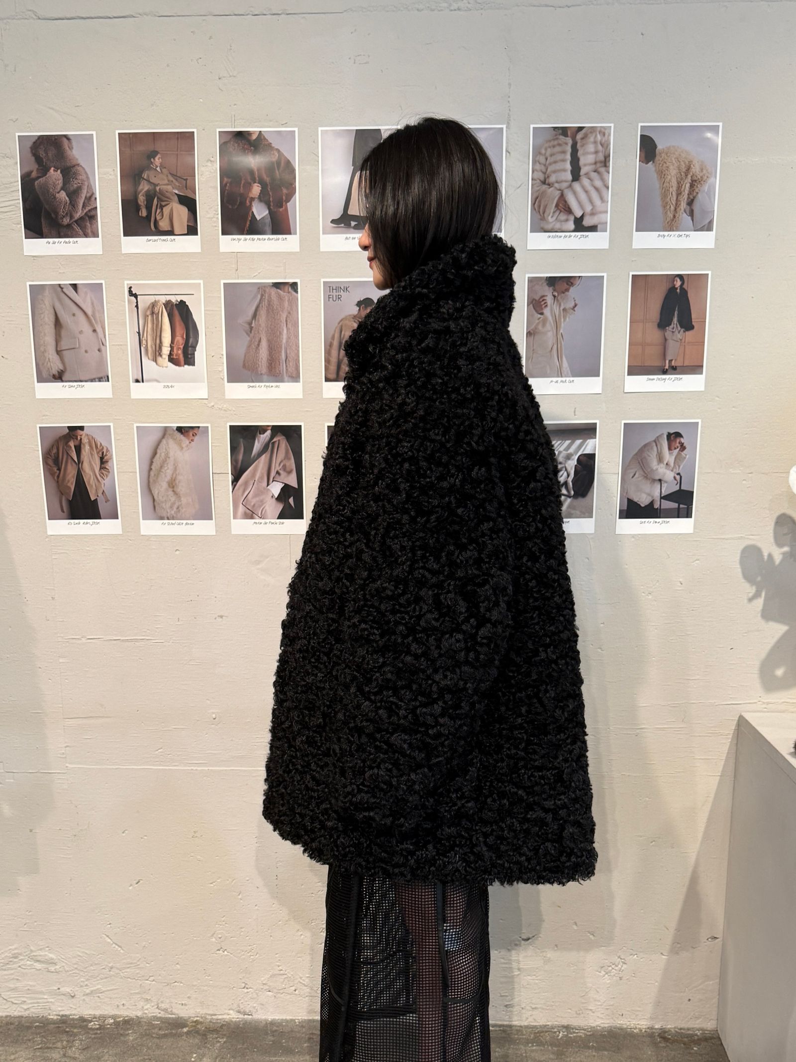 Vintage Like Fake Mouton Reversible Coat (ブラック) / ヴィンテージライクムートン リバーシブルファーコート / エコファー / フェイクファー
