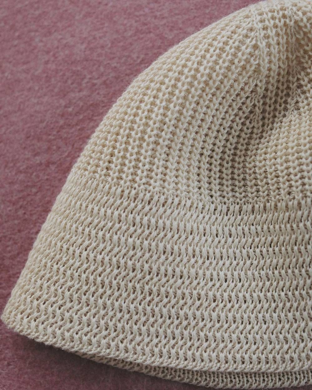 リネンニット バケットハット (アイボリー) Linenknit Bucket Hat (Ivory) / 27SS