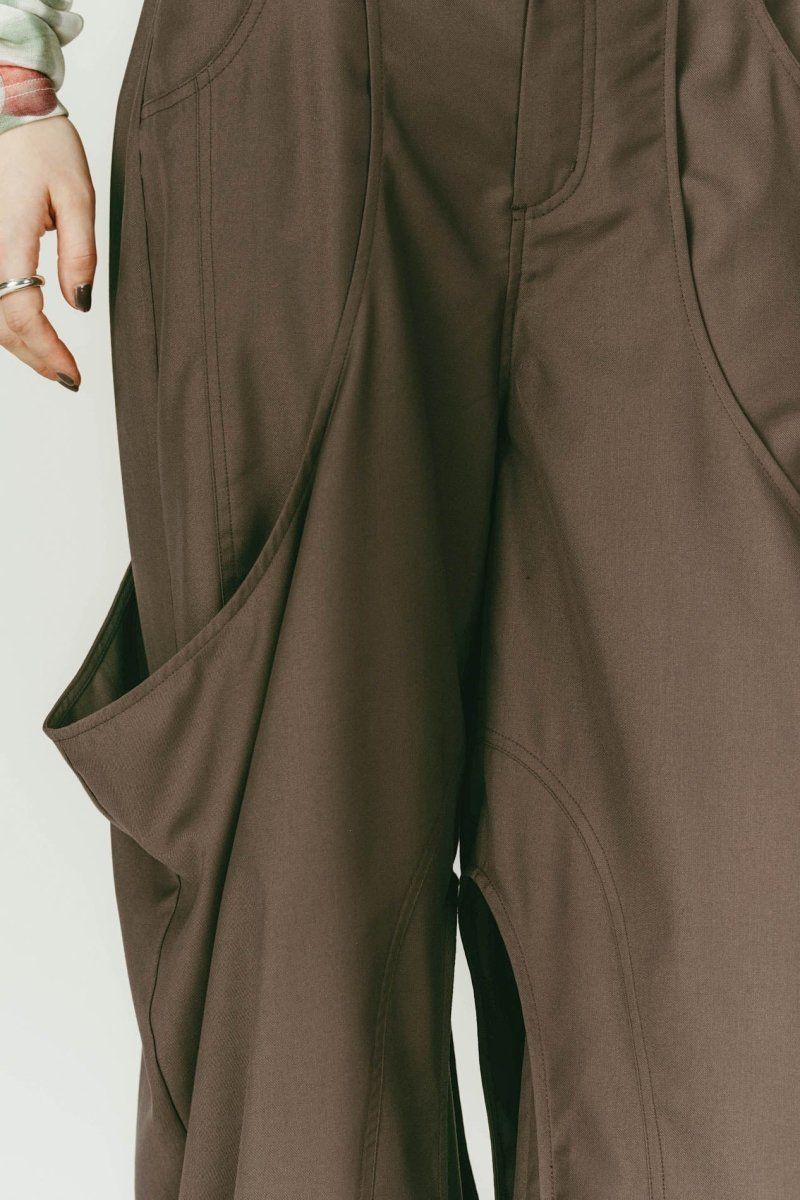high-boot detail pants(unisex) / ハイブート ディテール パンツ (Brown) / 26SS