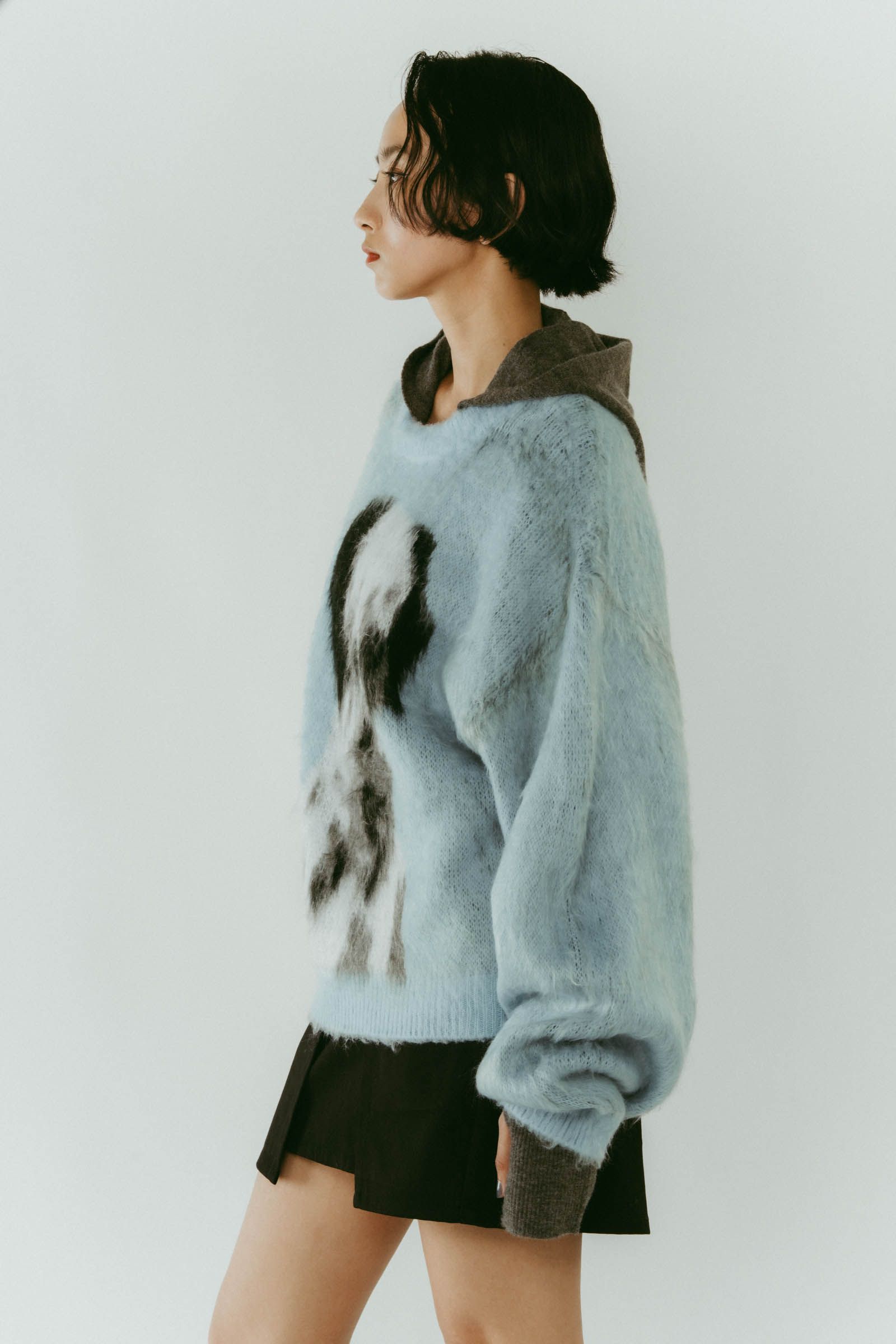 dalmatian shaggy knit(unisex) / ダルメシアン シャギーニット (ブルー) / 25AW
