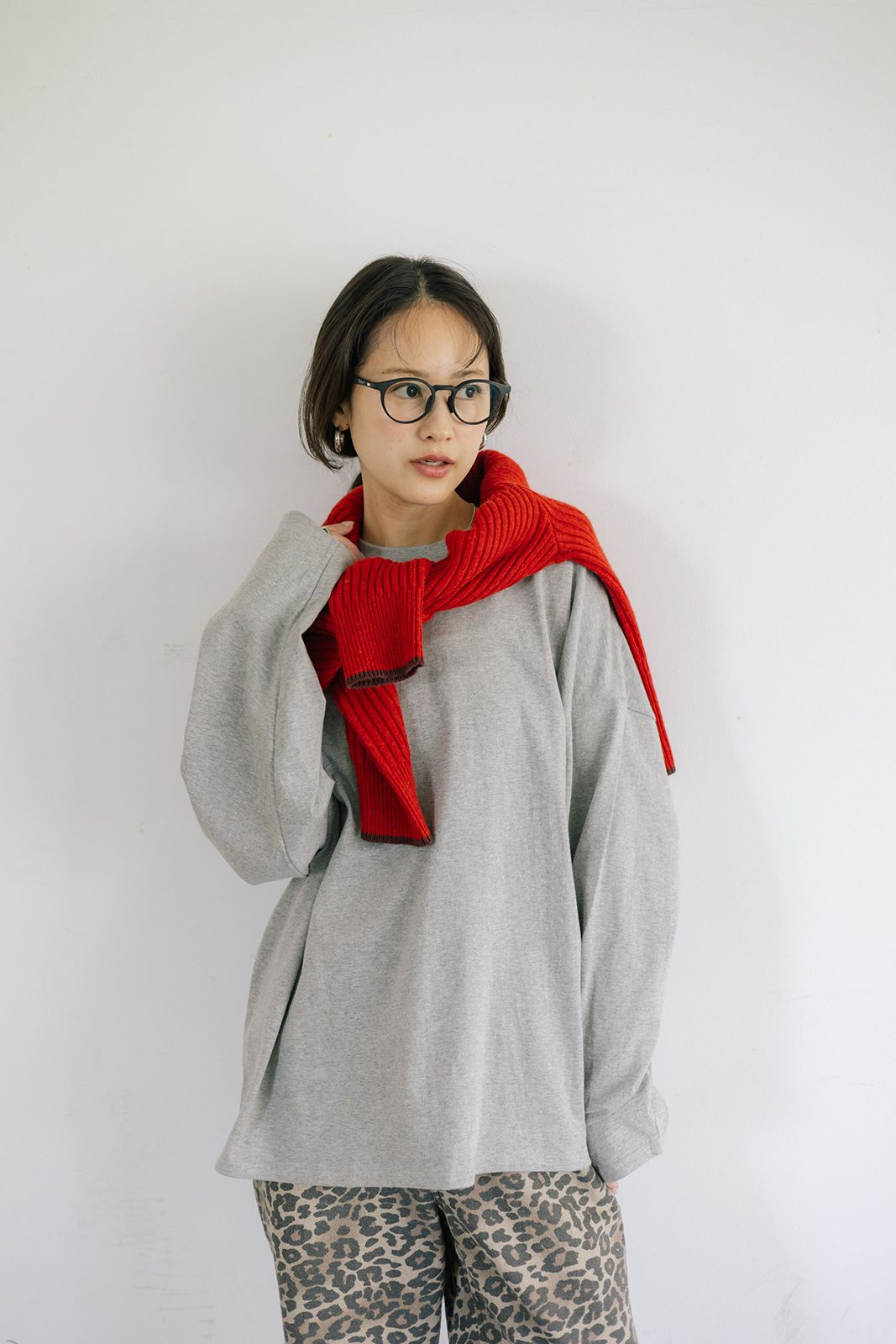 ベーシックロングTシャツ (グレー) Basic Long Sleeve T-shirt (Gray) / 26AW