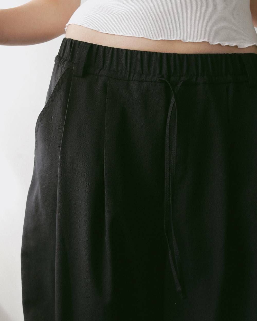 リネンラフパンツ (ブラック) Linen Rough Pants (Black) / 27SS